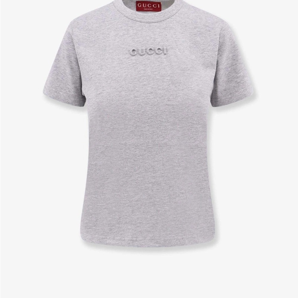 GUCCI TEE W/ EMBROIDERED LOGO